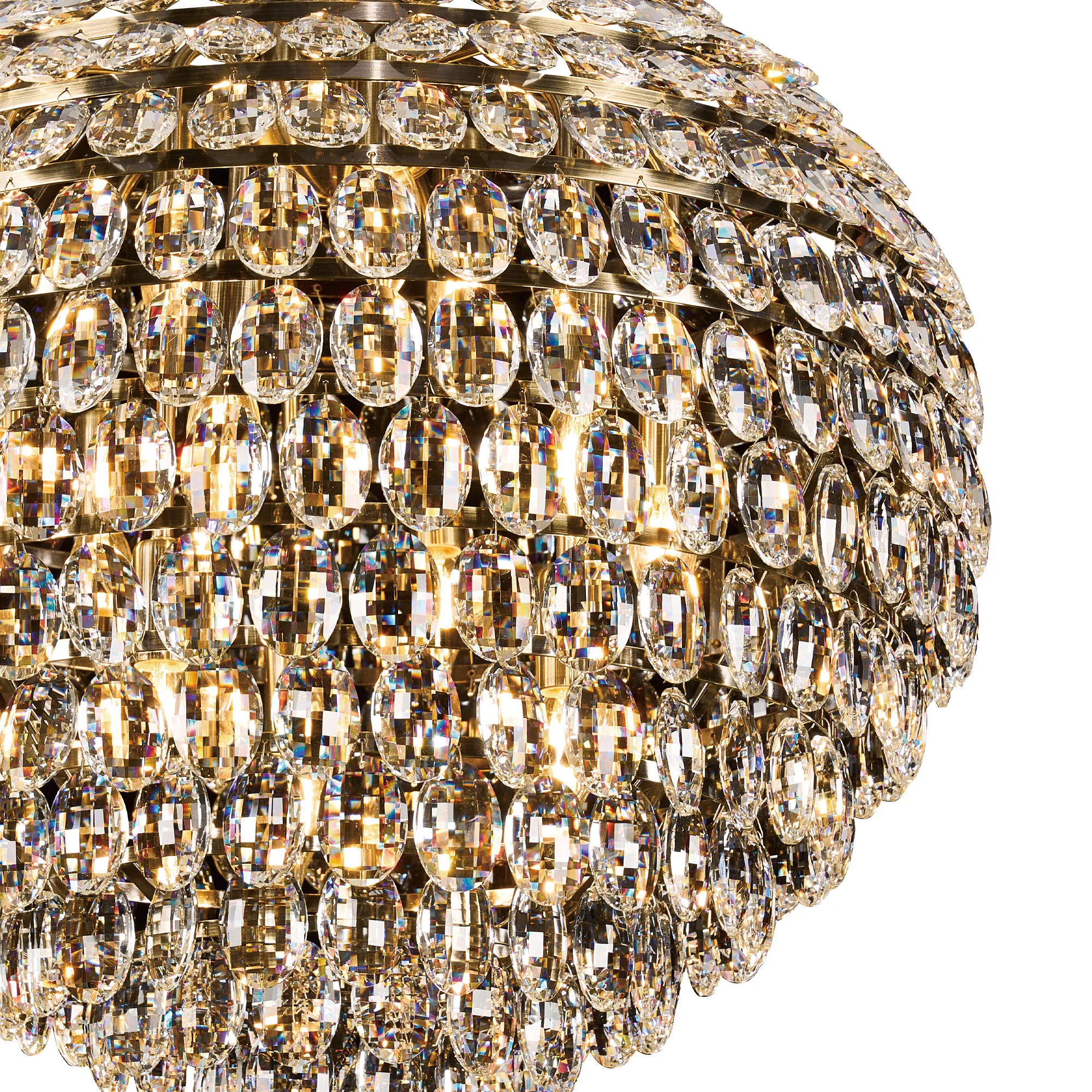 Coniston Pendant 12 Light (29.2kg) Antique Brass IL32810AB  Diyas Coniston Antique Brass